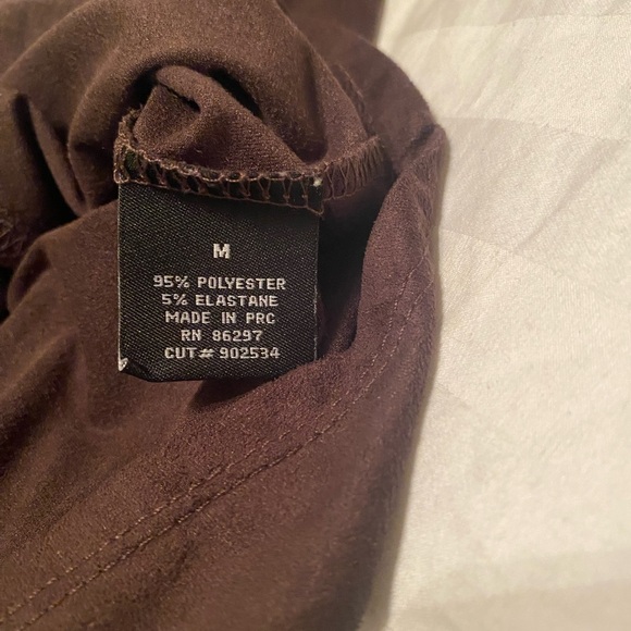 Vertigo, M women’s off the shoulder cut out/ long sleeve faux suede brown top - Picture 4 of 13